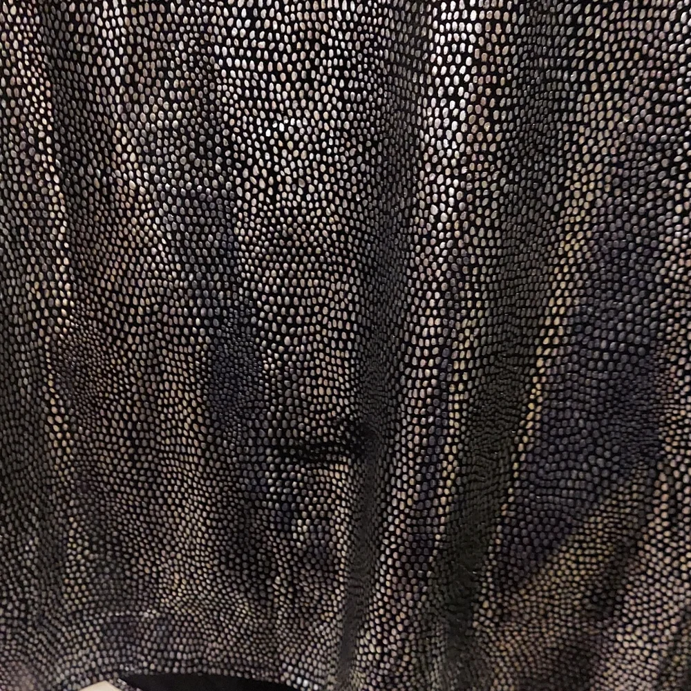 Vintage 1980s Silver Black Metallic Cowl Neck Top